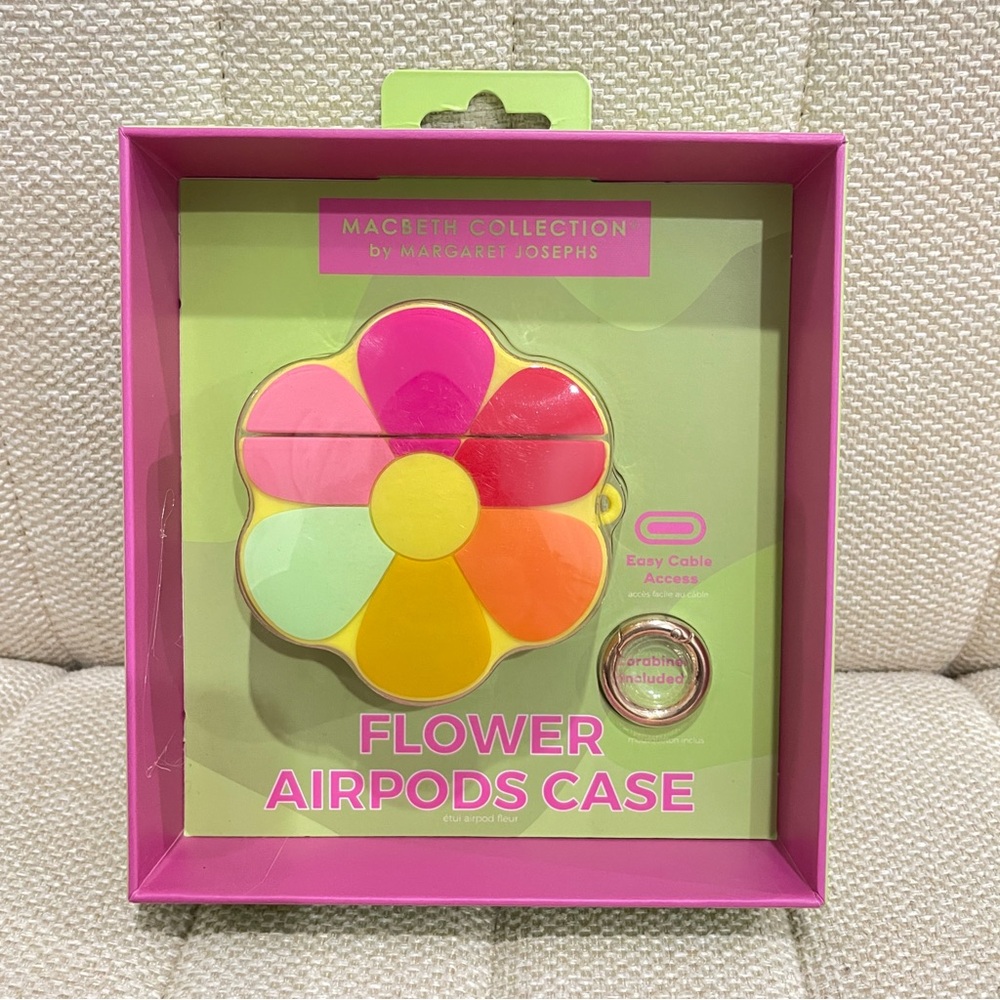 NEW Macbeth Collection Margaret Josephs Flower AirPods‎ Case Silicone Multicolor
